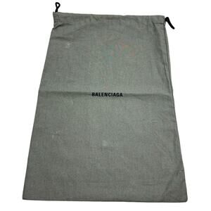Balenciaga Storage Bag Gray Linen Drawstring Closure 10"x15"